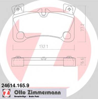 ZIMMERMANN 24614.165.9 Комплект гальмівних колодок,