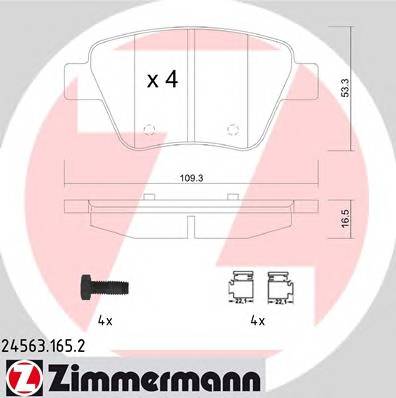 ZIMMERMANN 245631652 KLOCKI HAMULCOWE. SKODA