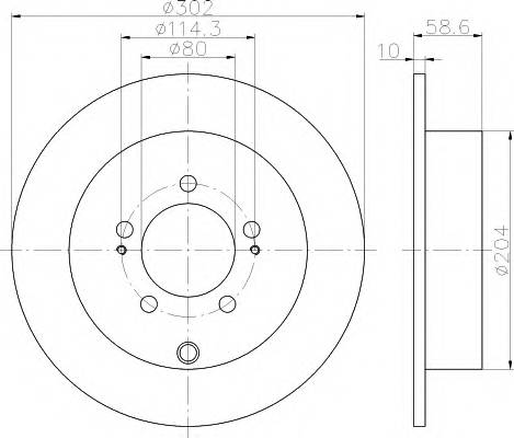 HELLA 8DD 355 119-061 Гальмівний диск