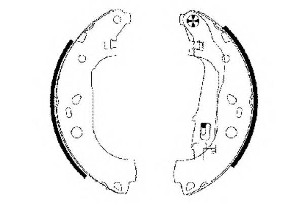 HELLA 8DB 355 002-781 Комплект гальмівних колодок