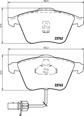 HELLA 8DB 355 009-141 Комплект тормозных колодок,