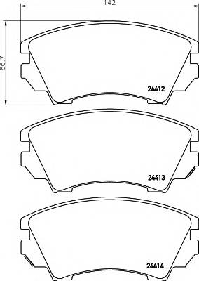 HELLA 8DB 355 013-041 Комплект гальмівних колодок,