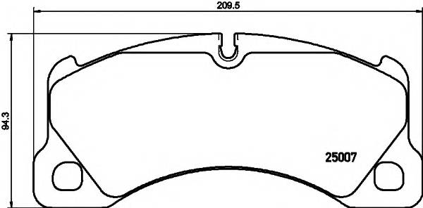 HELLA 8DB 355 015-801 Комплект тормозных колодок,