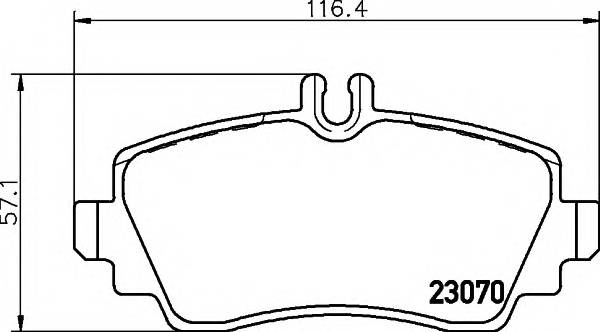 HELLA 8DB 355 018-281 Комплект тормозных колодок,