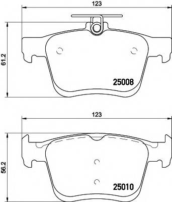 HELLA 8DB 355 020-271 Комплект гальмівних колодок,