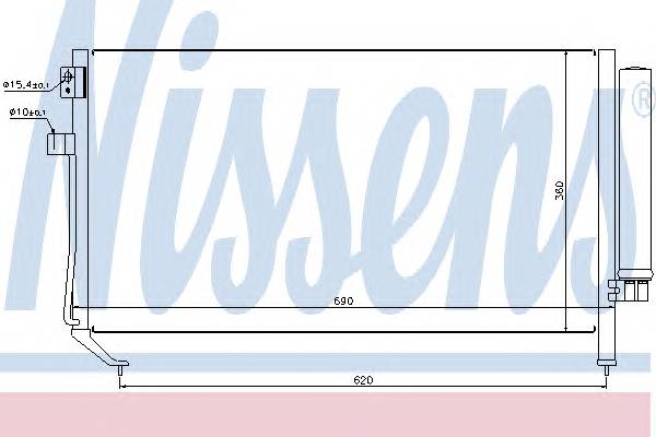 NISSENS 94848 Конденсатор, кондиционер