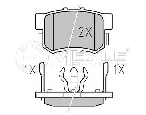 MEYLE 025 242 3114/W Комплект тормозных колодок,