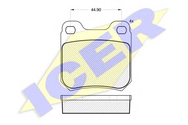 ICER 180692 Комплект тормозных колодок,