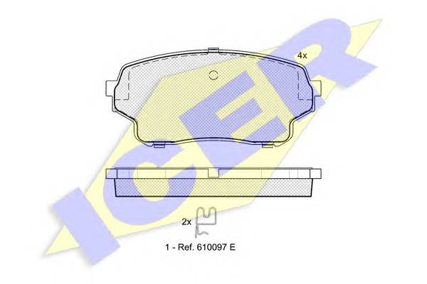 ICER 181715 Комплект тормозных колодок,