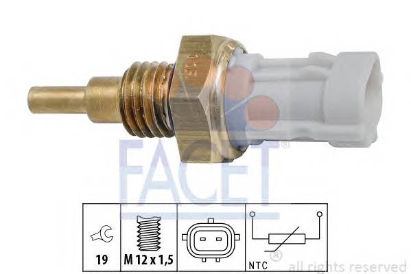 FACET 7.3351 Датчик, температура олії;