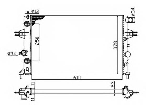 NRF 50562A CHLODNICA SILNIKA OPEL