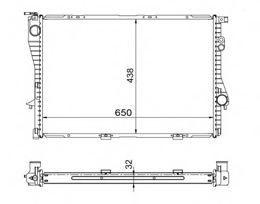 NRF 53722 Радиатор, охлаждение двигателя