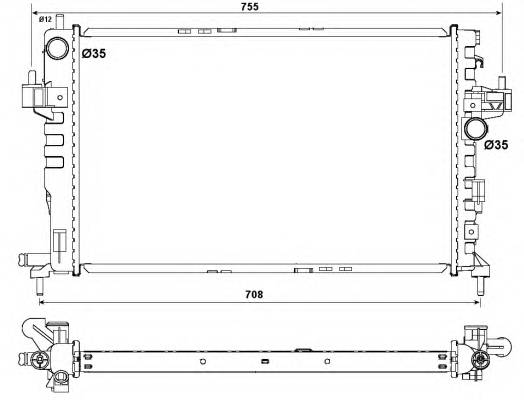 NRF 54753 Радиатор, охлаждение двигателя