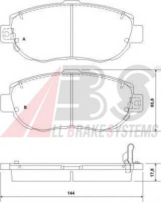 A.B.S. 36923 Комплект тормозных колодок,