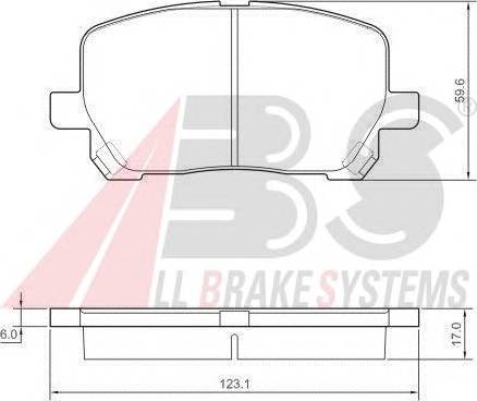 A.B.S. 37328 Комплект тормозных колодок,