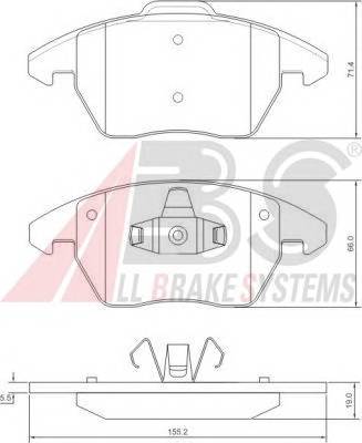 A.B.S. 37429 Комплект тормозных колодок,