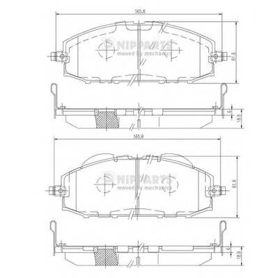 NIPPARTS J3601070 Комплект тормозных колодок,