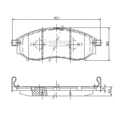 NIPPARTS J3601094 Комплект тормозных колодок,