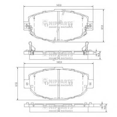 NIPPARTS J3602087 Комплект гальмівних колодок,