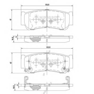 NIPPARTS J3610517 Комплект тормозных колодок,