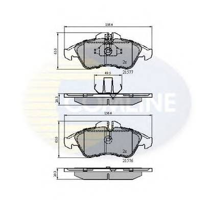 COMLINE CBP0212 Комплект тормозных колодок,