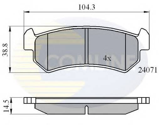 COMLINE CBP01191 Комплект гальмівних колодок,