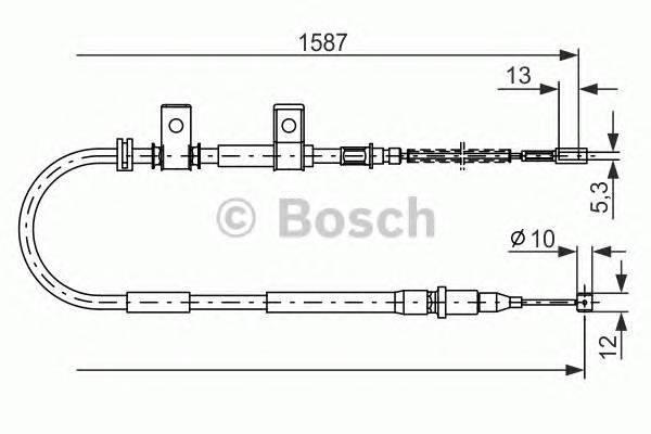 BOSCH 1 987 477 717 Трос, стоянкова гальмівна