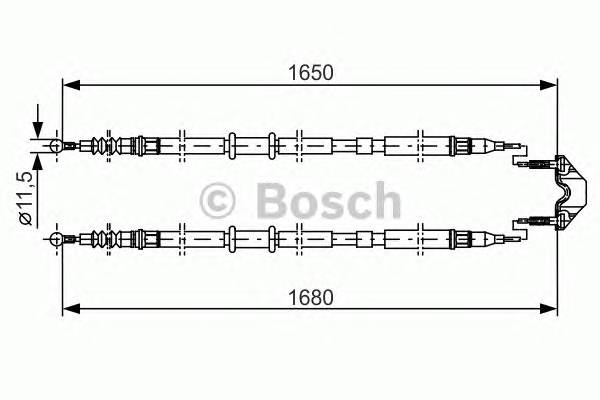 BOSCH 1 987 477 909 Трос, стояночная тормозная