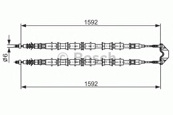 BOSCH 1 987 482 102 Трос, стоянкова гальмівна