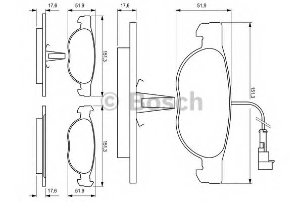 BOSCH 0 986 424 246 Комплект тормозных колодок,