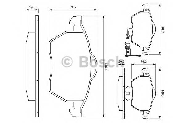 BOSCH 0 986 494 018 Комплект тормозных колодок,