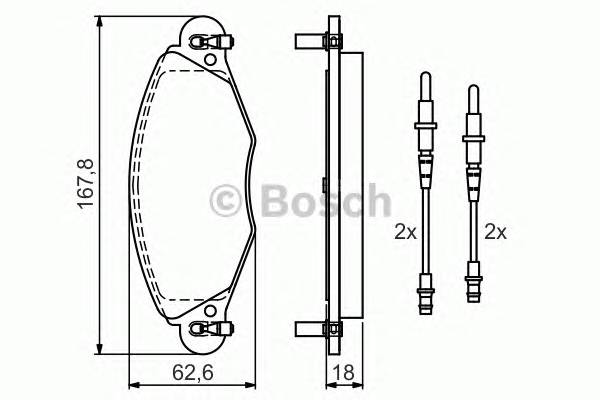 BOSCH 0 986 424 581 Комплект гальмівних колодок,