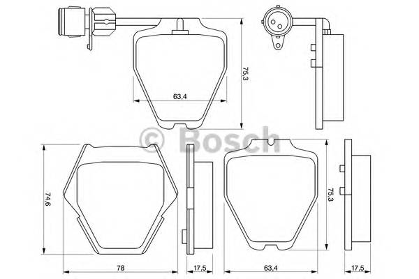 BOSCH 0 986 424 689 Комплект тормозных колодок,