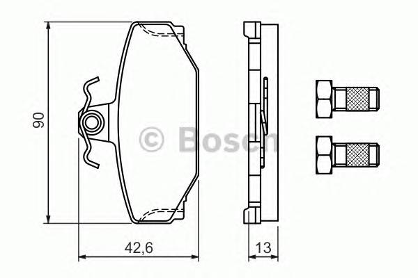 BOSCH 0 986 460 995 Комплект гальмівних колодок,