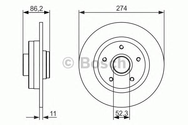 BOSCH 0 986 479 682 Гальмівний диск