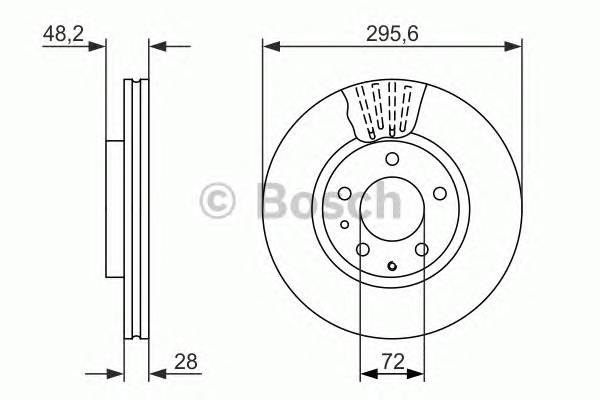 BOSCH 0 986 479 758 Гальмівний диск