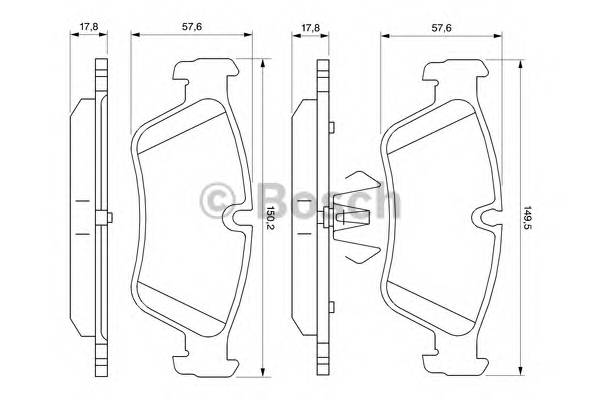 BOSCH 0 986 494 096 Комплект гальмівних колодок,