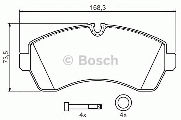 BOSCH 0 986 494 194 Комплект тормозных колодок,