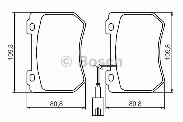 BOSCH 0 986 494 402 Комплект тормозных колодок,