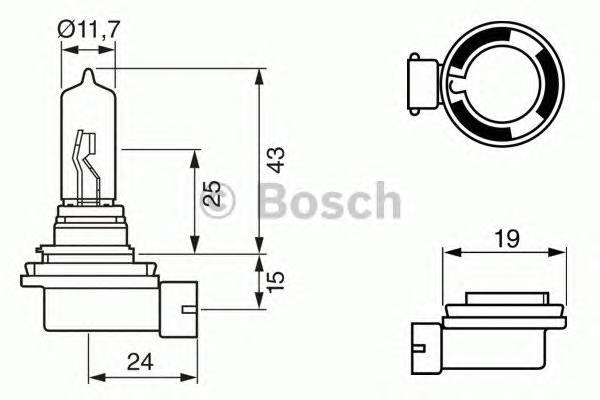 BOSCH 1 987 302 082 Лампа накаливания, фара