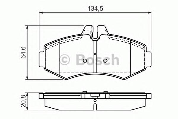 BOSCH 0 986 494 013 Комплект тормозных колодок,