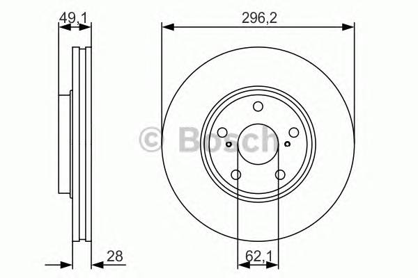 BOSCH 0 986 479 R28 Гальмівний диск