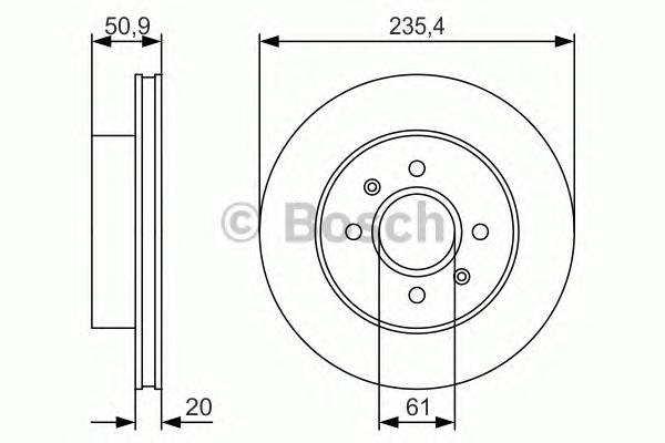 BOSCH 0 986 479 R52 Тормозной диск