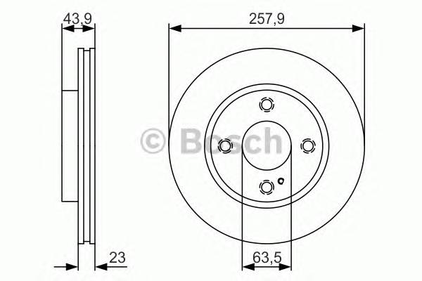 BOSCH 0986479S38 Гальмівний диск