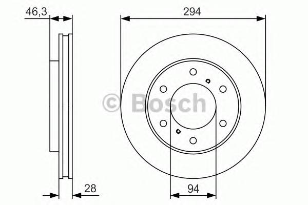 BOSCH 0986479S63 Гальмівний диск Bosch