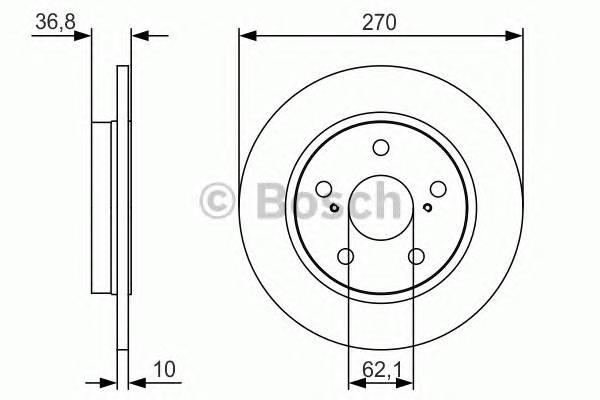 BOSCH 0986479S64 Тормозной диск Bosch