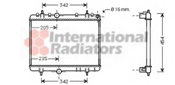 VAN WEZEL 40002267 Радиатор, охлаждение двигателя