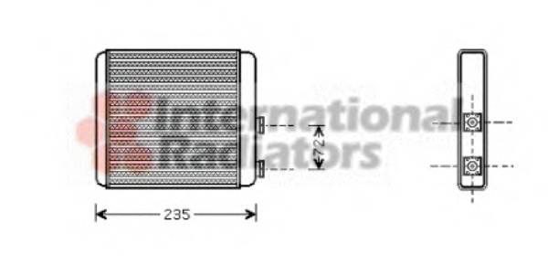 VAN WEZEL 37006321 Теплообмінник, опалення салону