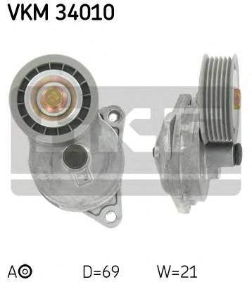 SKF VKM 34010 Натяжний ролик, полікліновий