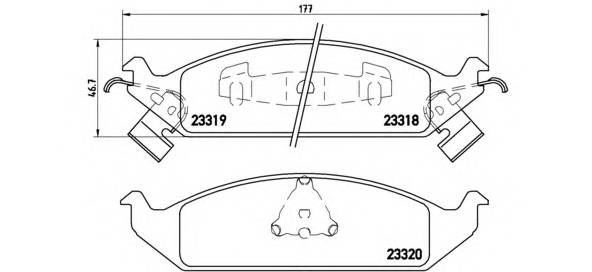 BREMBO P 11 011 Комплект тормозных колодок,